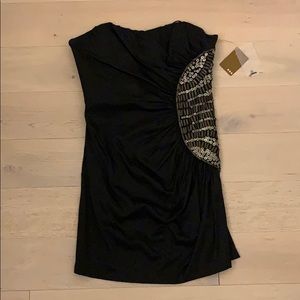 Ali Ro Silk Mini Dress with Sequins